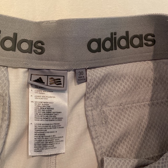 Adidas Men’s Golf shorts Grey Plaid Size 30 - Picture 3 of 4